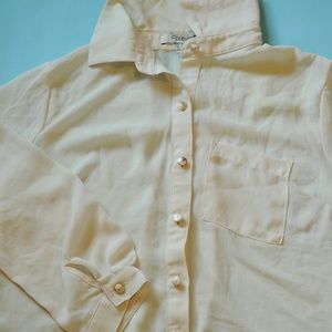Cream Chiffon Shirt